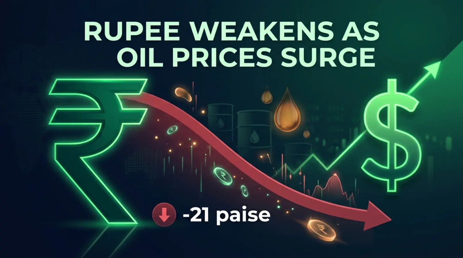 USD vs INR, May 8: Rupee Snaps Two-day Rally, Falls 21 to 94.47 Paise Against Dollar As Oil Jump Dents Sentiment