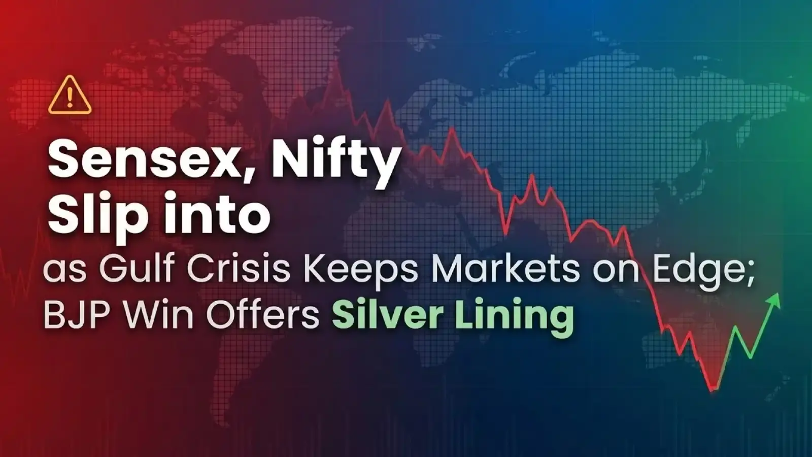 Sensex, Nifty Slip into Red as Gulf Crisis Keeps Markets on Edge; BJP Win Offers Silver Lining