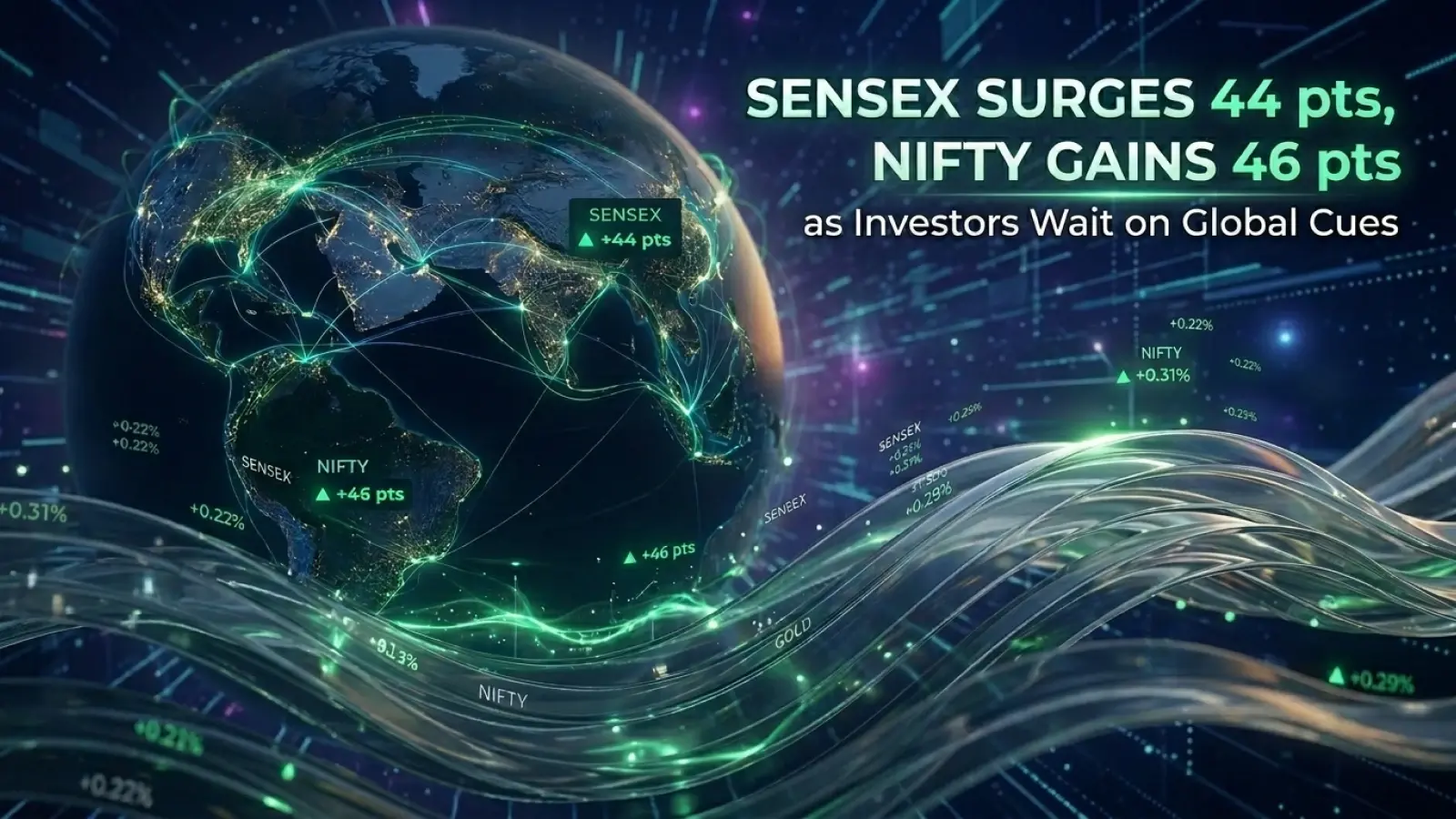 Stock Market May 7 Mid-day Report: Sensex Surges 44 points, Nifty Gains 46 points as Investors Wait on Global Cues