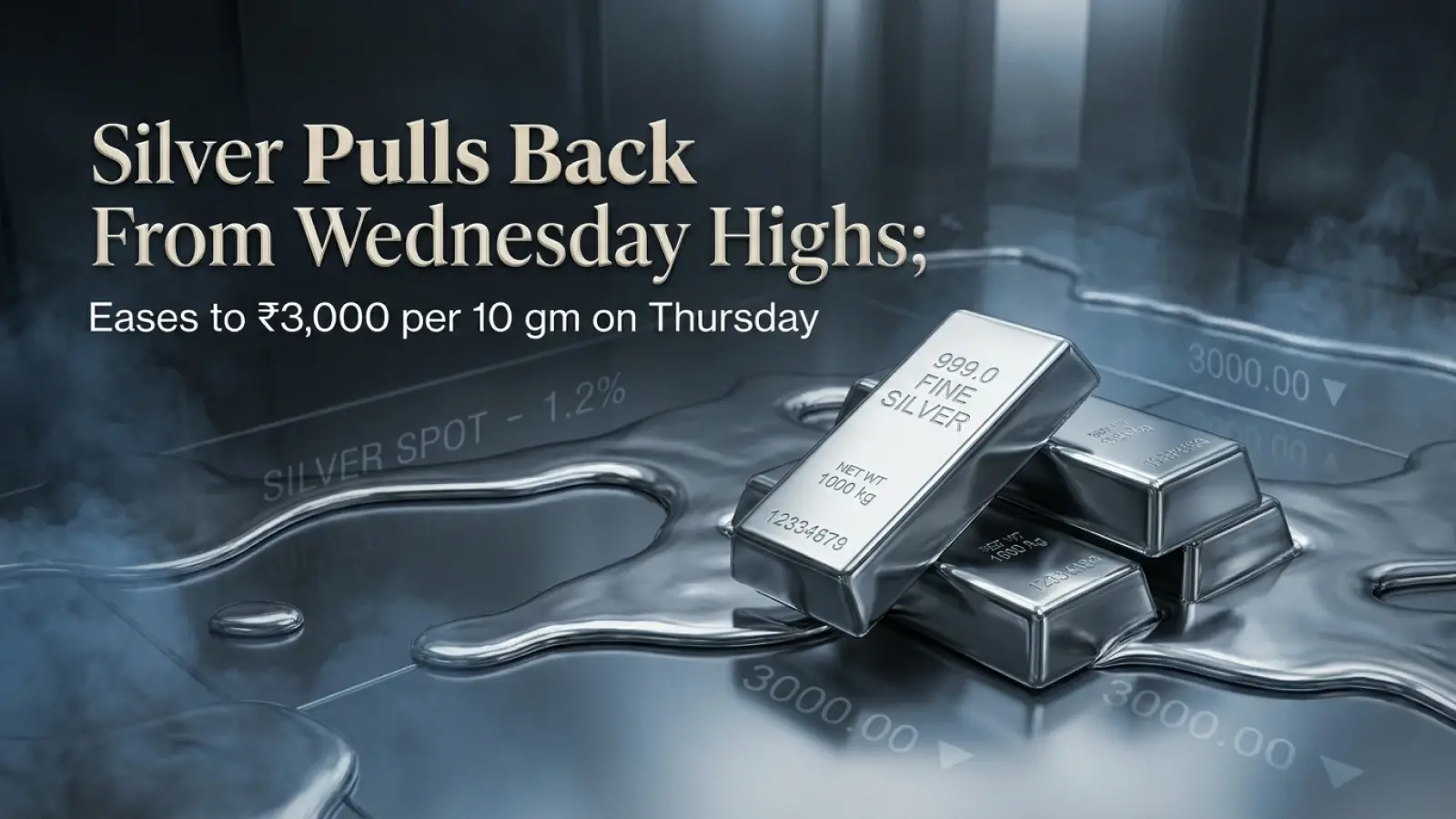 Silver Pulls Back From Wednesday Highs; Eases to ₹3,000 per 10 gm on Thursday