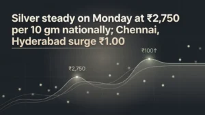 Silver Rate Today, May 11: Silver Steady on Monday at ₹2,750 per 10 gm Nationally; Chennai, Hyderabad Surge ₹100