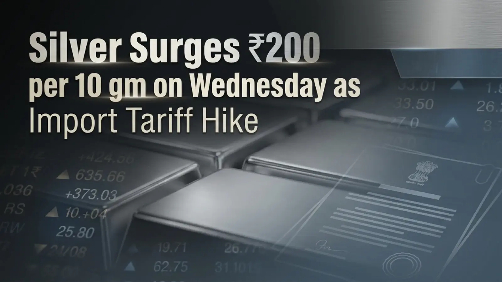 Silver Surges ₹200 per 10 gm on Wednesday as Import Tariff Hike