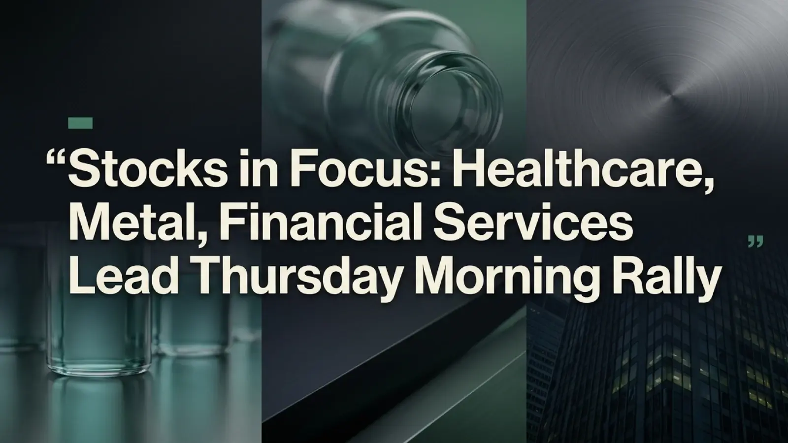 Stocks in Focus: Healthcare, Metal, Financial Services Lead Thursday Morning Rally