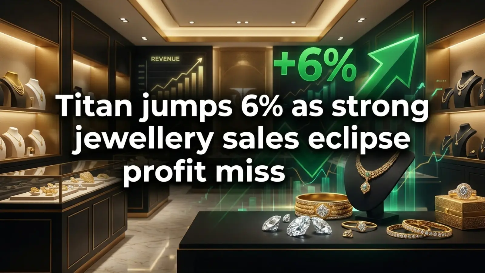 Titan Jumps 6% As Strong Jewellery Sales Eclipse Profit Miss