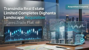 Transindia Real Estate Limited Completes Dighanta Landscape Acquisition; Shares Trade Flat 