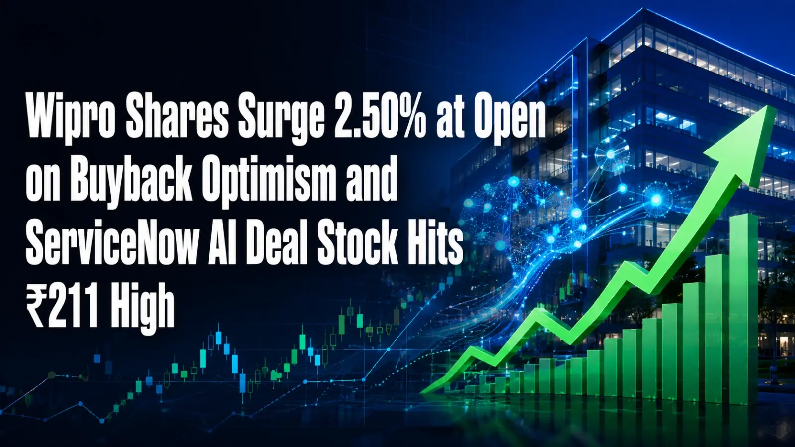 Wipro Shares Surge 2.50% at Open on Buyback Optimism and ServiceNow AI Deal; Stock Hits ₹211 High