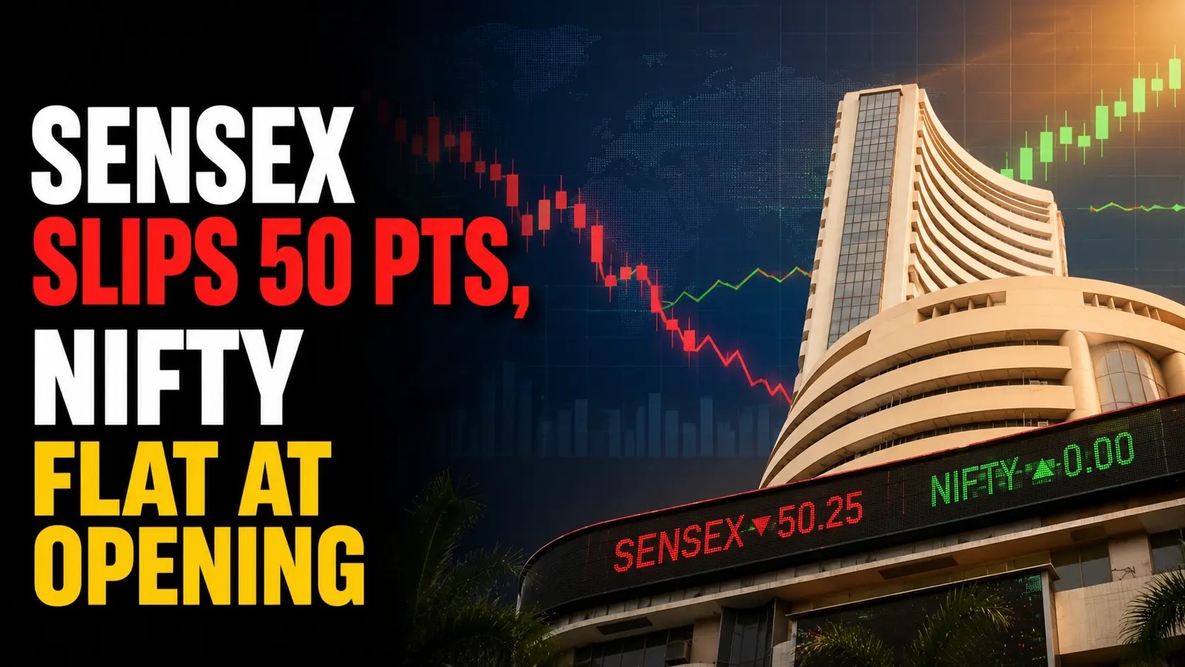 Stock Market Today, June 29, 2026: Sensex Slips 50 points, Nifty Flat at Opening; Iran War Flare-Up and Rising Oil Keep Sentiment in Check