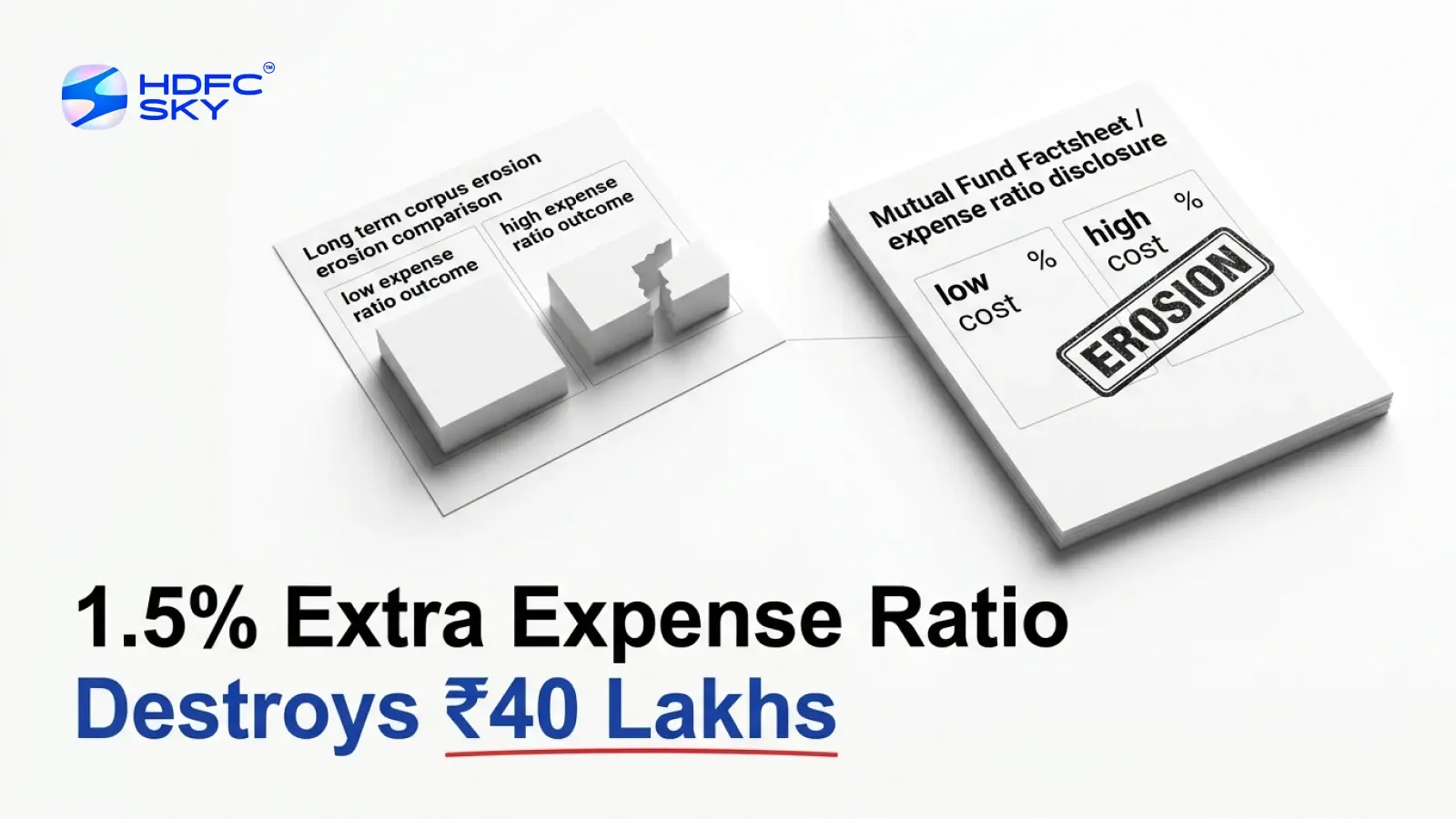 Ignoring Expense Ratios in Mutual Funds: How 1.5% Extra Cost Destroys ₹40 Lakh Over 20 Years