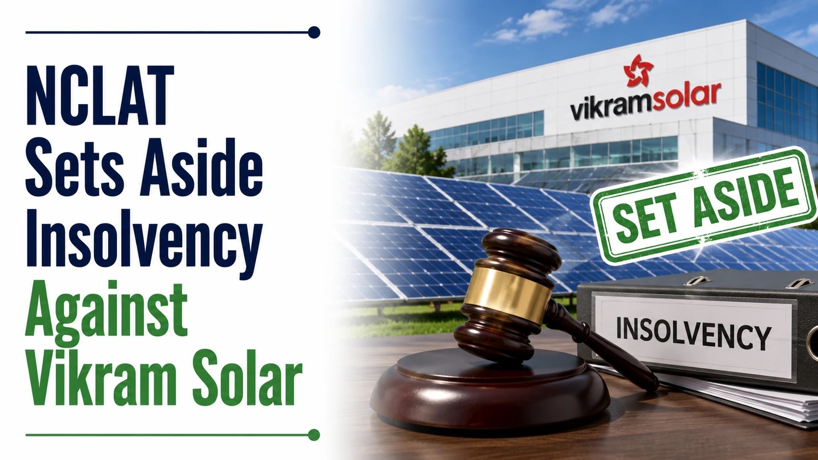NCLAT Sets Aside Insolvency Against Vikram Solar, as Debt Below Rs 1-crore Threshold