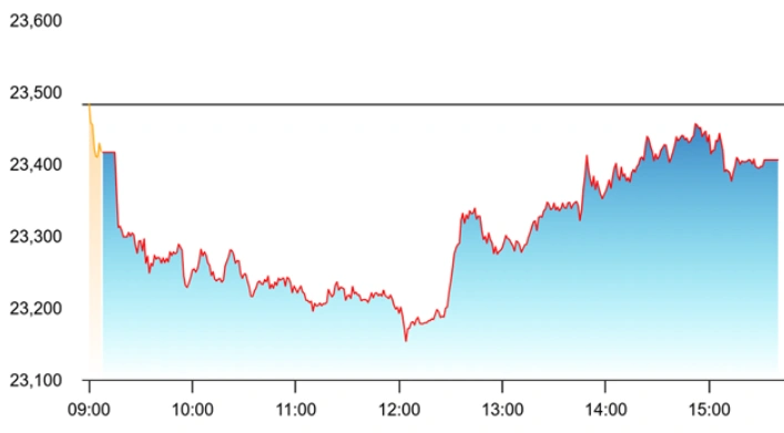 Nifty 50 somehow pared losses as banking and others tried to stage a rescue. Source: NSE