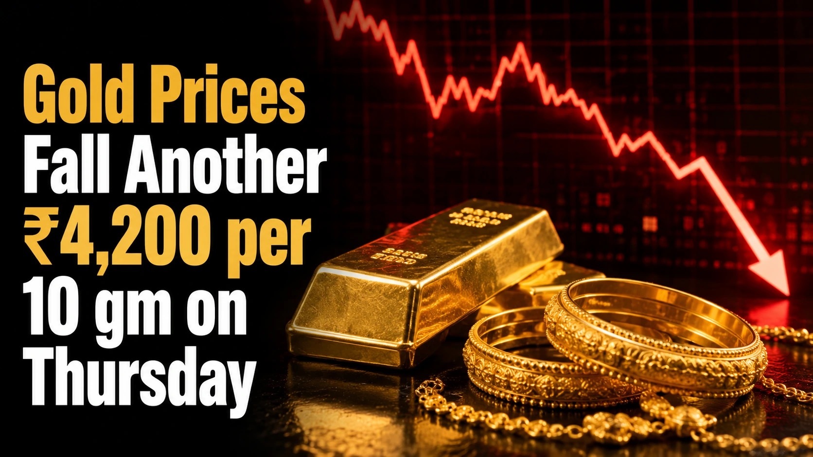 Gold Rate Today, June 25, 2026: Gold Prices Fall Another ₹4,200 per 10 gm on Thursday; Iran Peace Momentum Extends Four-Day Selloff