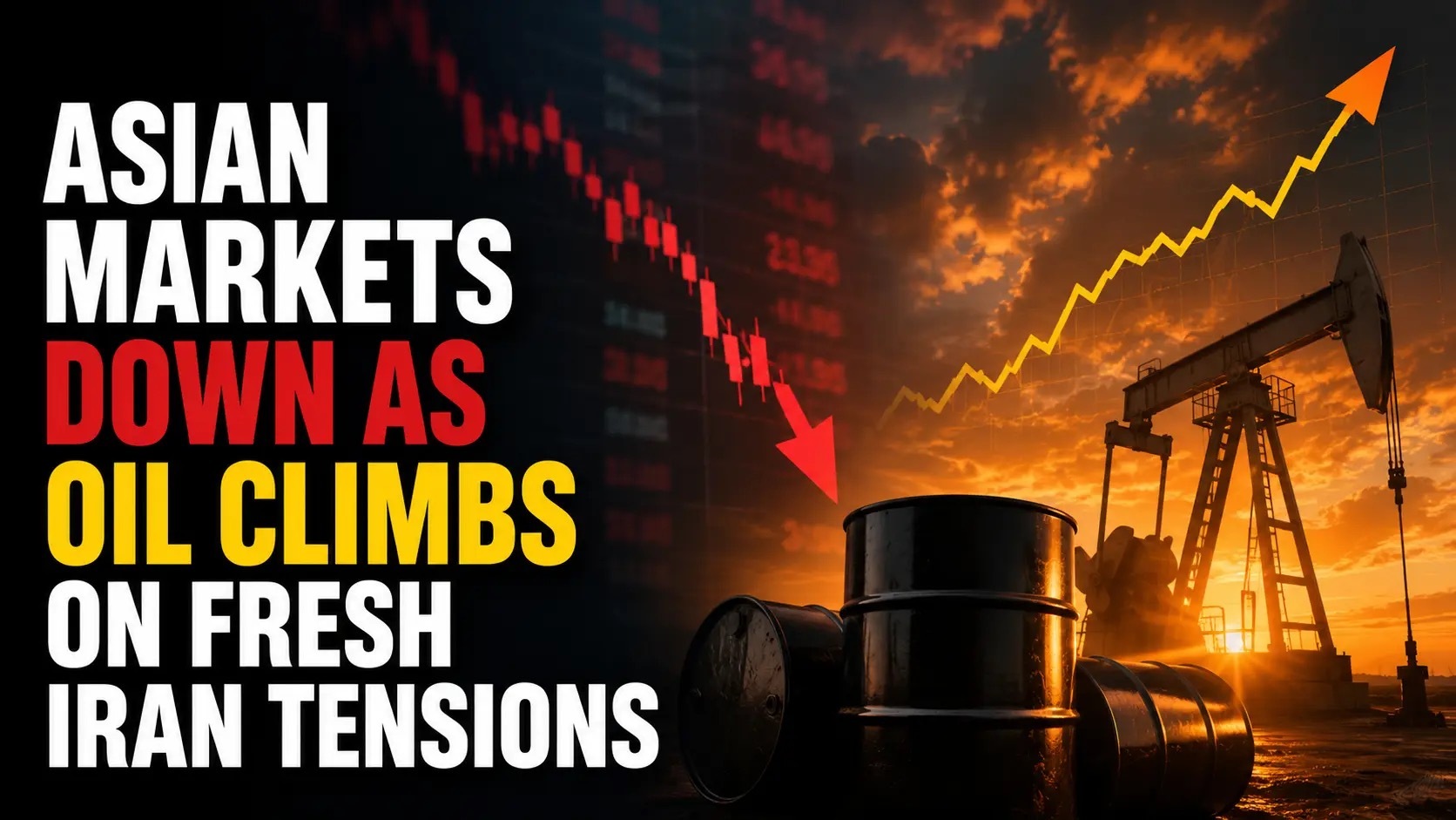 Asian Markets Down as Oil Climbs on Fresh Iran Tensions; Muted Start Seen for Indian Equities