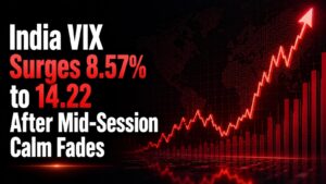 India VIX Surges 8.57% to 14.22 After Mid-Session Calm Fades