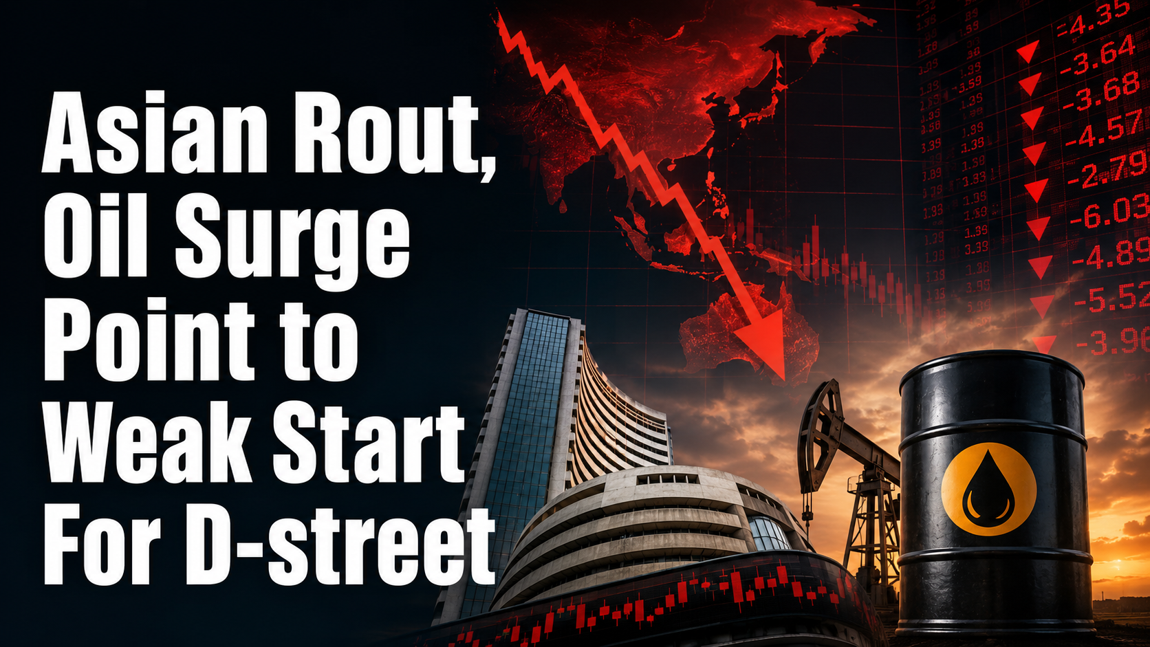 Asian Rout, Oil Surge Point to Weak Start For D-street