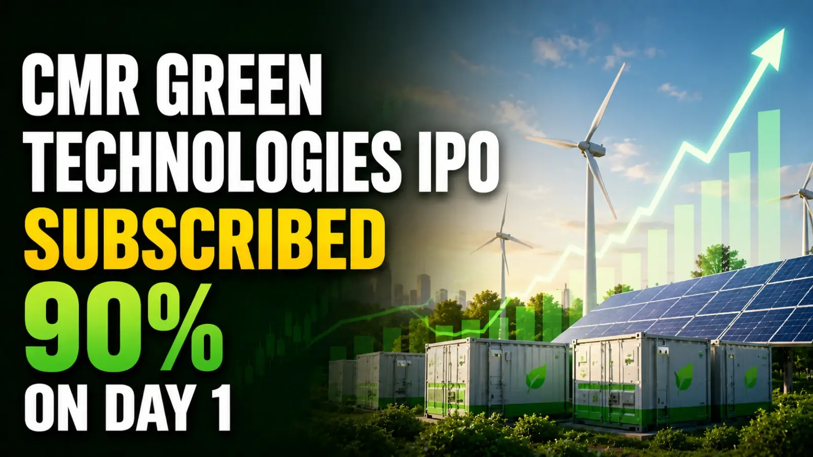 CMR Green Technologies IPO Subscribed 90% On Day 1; Strong GMP, Anchor Backing Keep Issue in Demand