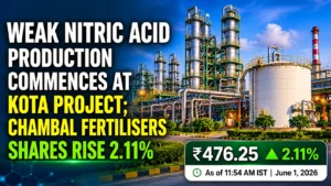 Weak Nitric Acid Production Commences At Kota Project; Chambal Fertilisers Shares Rise 2.11%