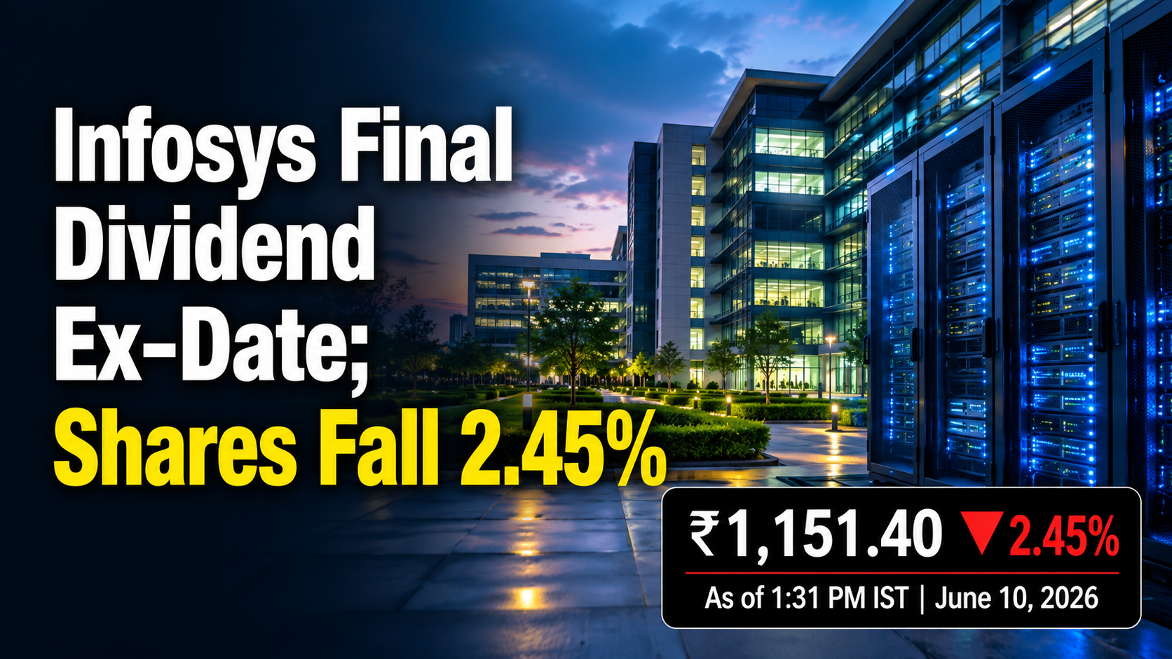 Infosys Final Dividend Ex-Date; Infosys Share Price Fall 2.45%