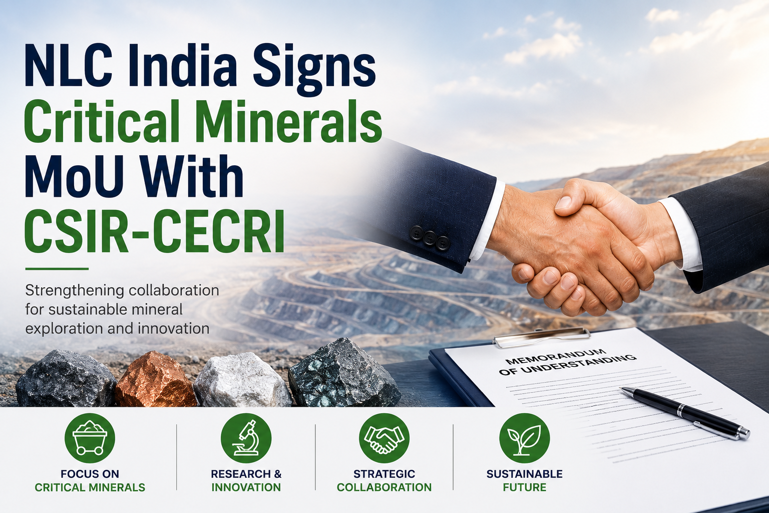 NLC India Signs Critical Minerals MoU With CSIR-CECRI
