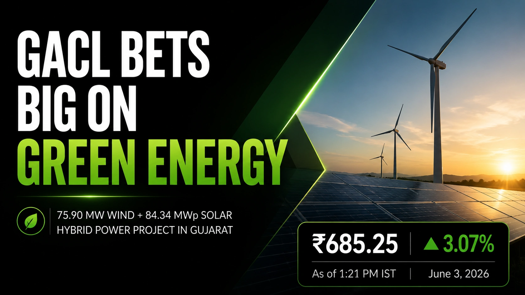 Gujarat Alkalies Signs Renewable Energy Pact With CleanMax; Shares Rise 3.07%