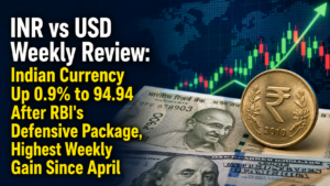 INR vs USD Weekly Review: Indian Currency Up 0.9% to 94.94 After RBI's Defensive Package, Highest Weekly Gain Since April