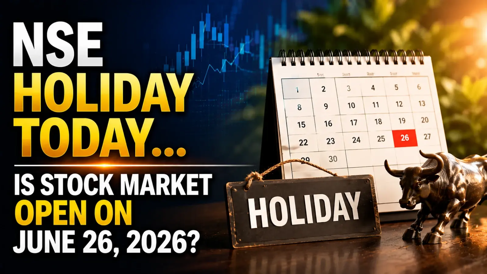 NSE Holiday 2026: Is Stock Market Open on June 26, 2026?