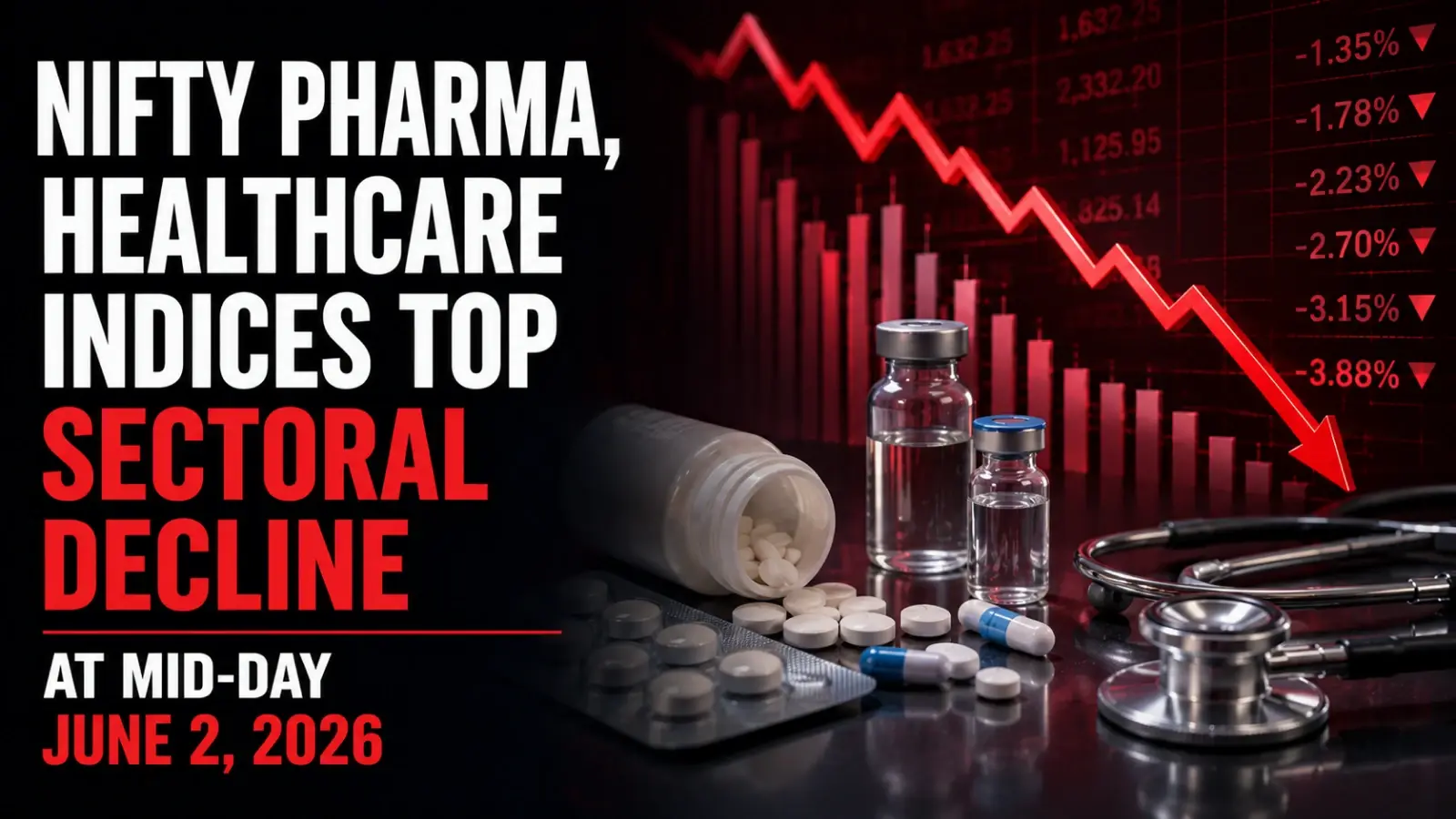 Nifty Pharma Leads Sectoral Declines; Healthcare Indices Drag