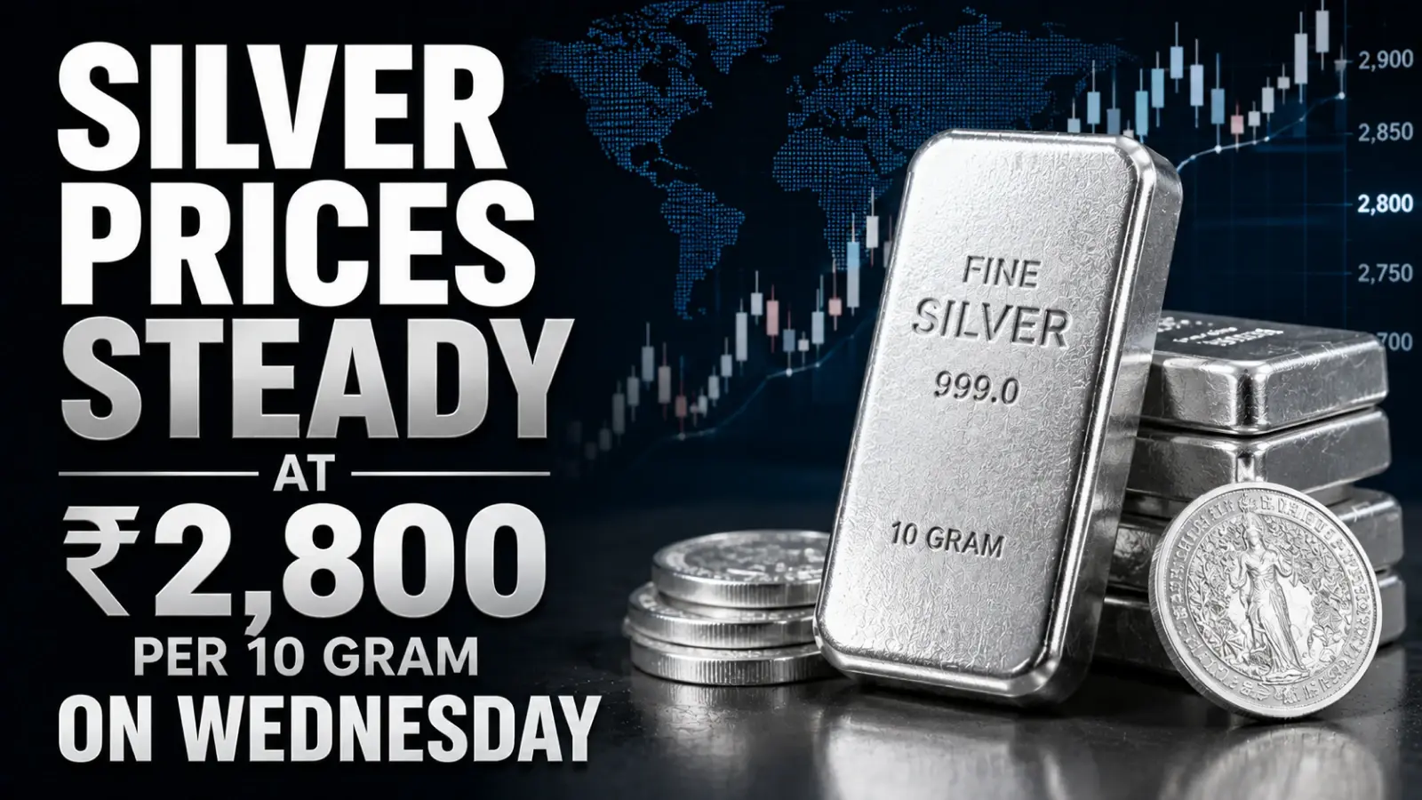 Silver Rate Today, June 3, 2026: Silver Prices Steady at ₹2,800 per 10 gram on Wednesday; Import Restrictions Tighten as Grain, Powder Forms added to Curb List