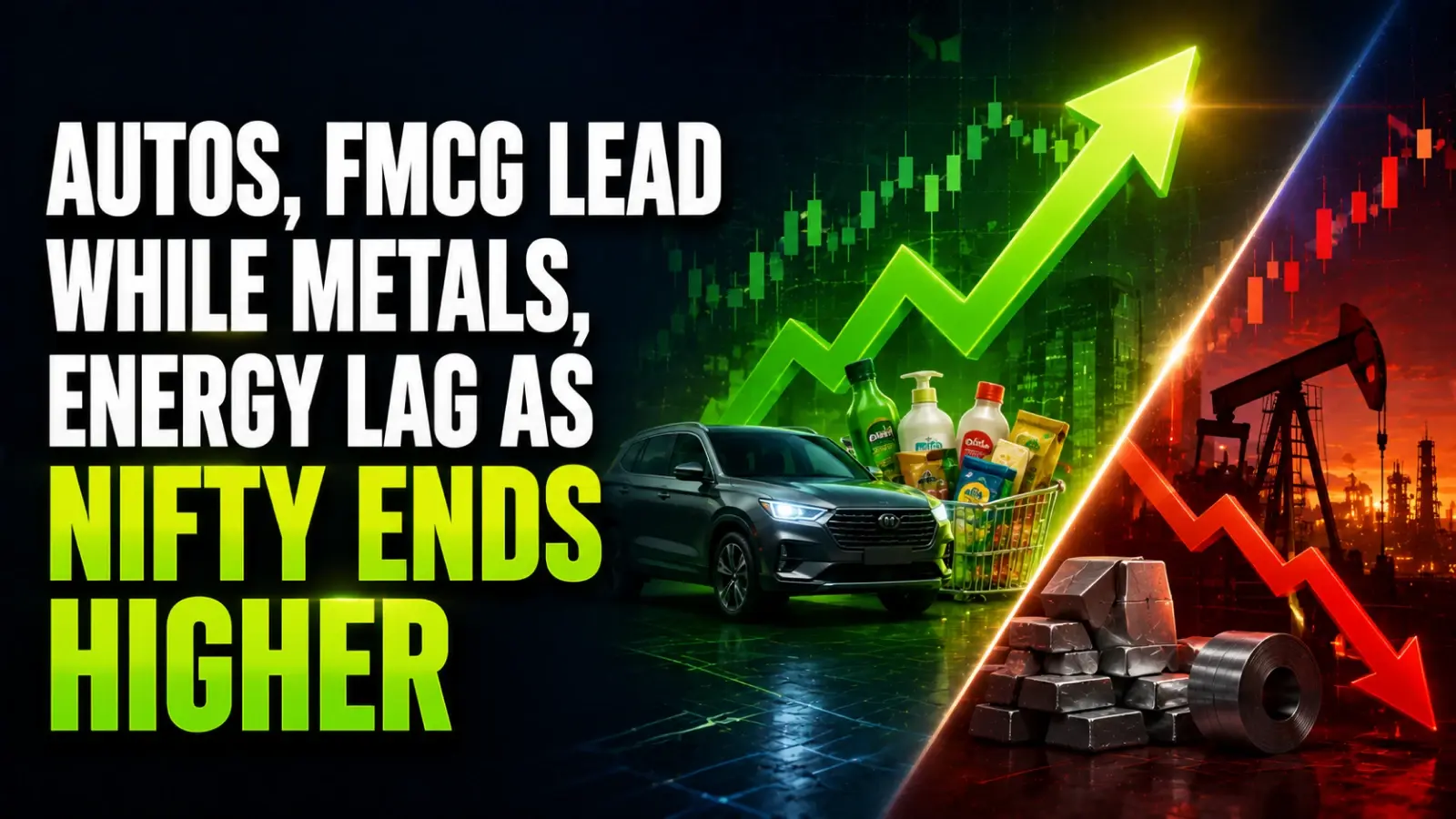 Autos, FMCG Lead While Metals, Energy Lag as Nifty Ends Higher