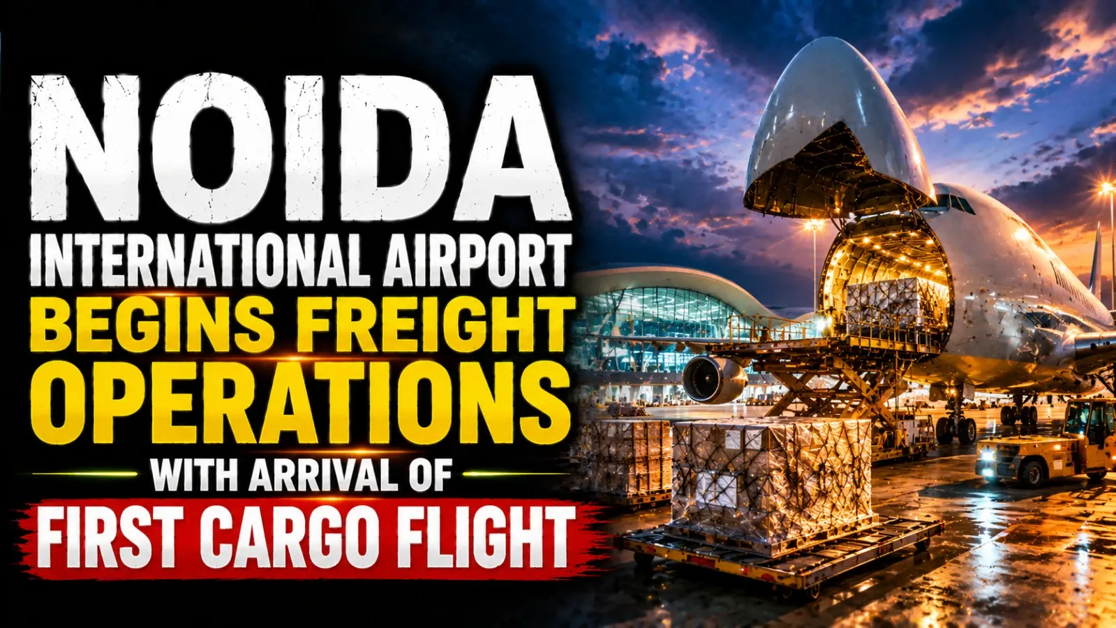 Noida International Airport Begins Freight Operations With Arrival of First Cargo Flight