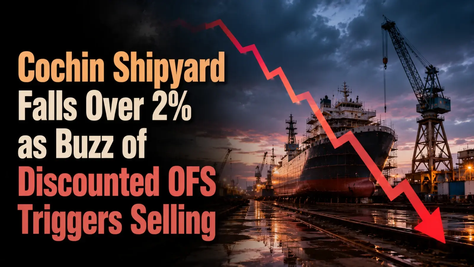 Cochin Shipyard Shares Fall Over 2% as Buzz of Discounted OFS Triggers Selling