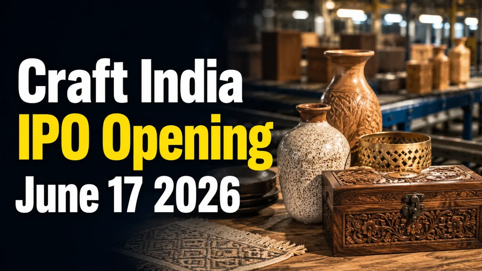 Craft India IPO Opening June 17 2026: ₹110.11 Crore Issue Aims to Fund New Manufacturing Facility