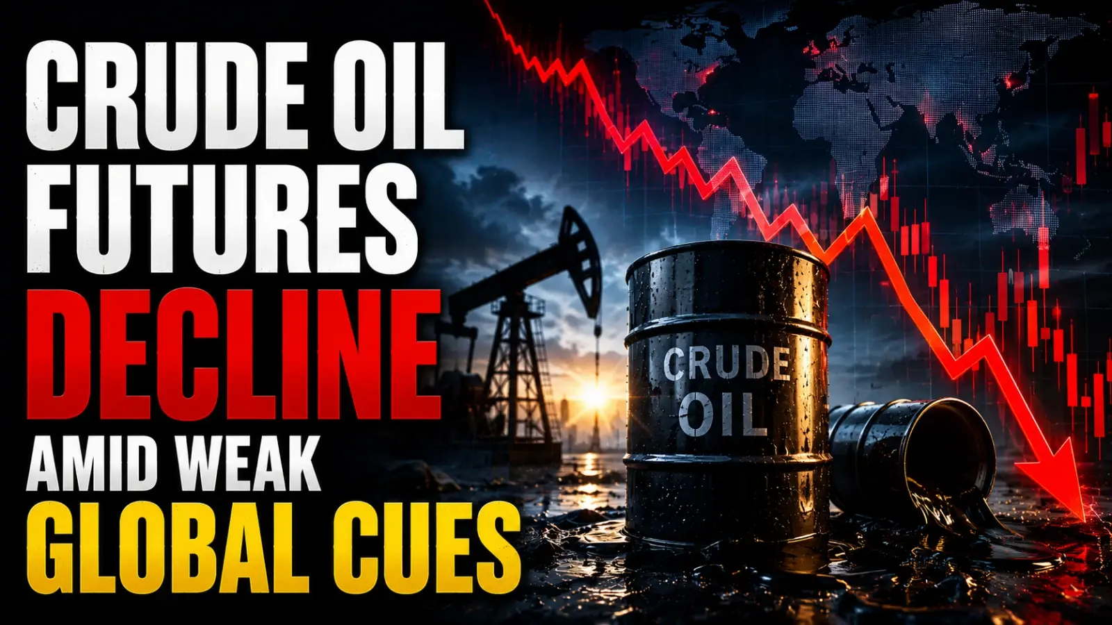 Crude Oil Futures Decline Amid Weak Global Cues