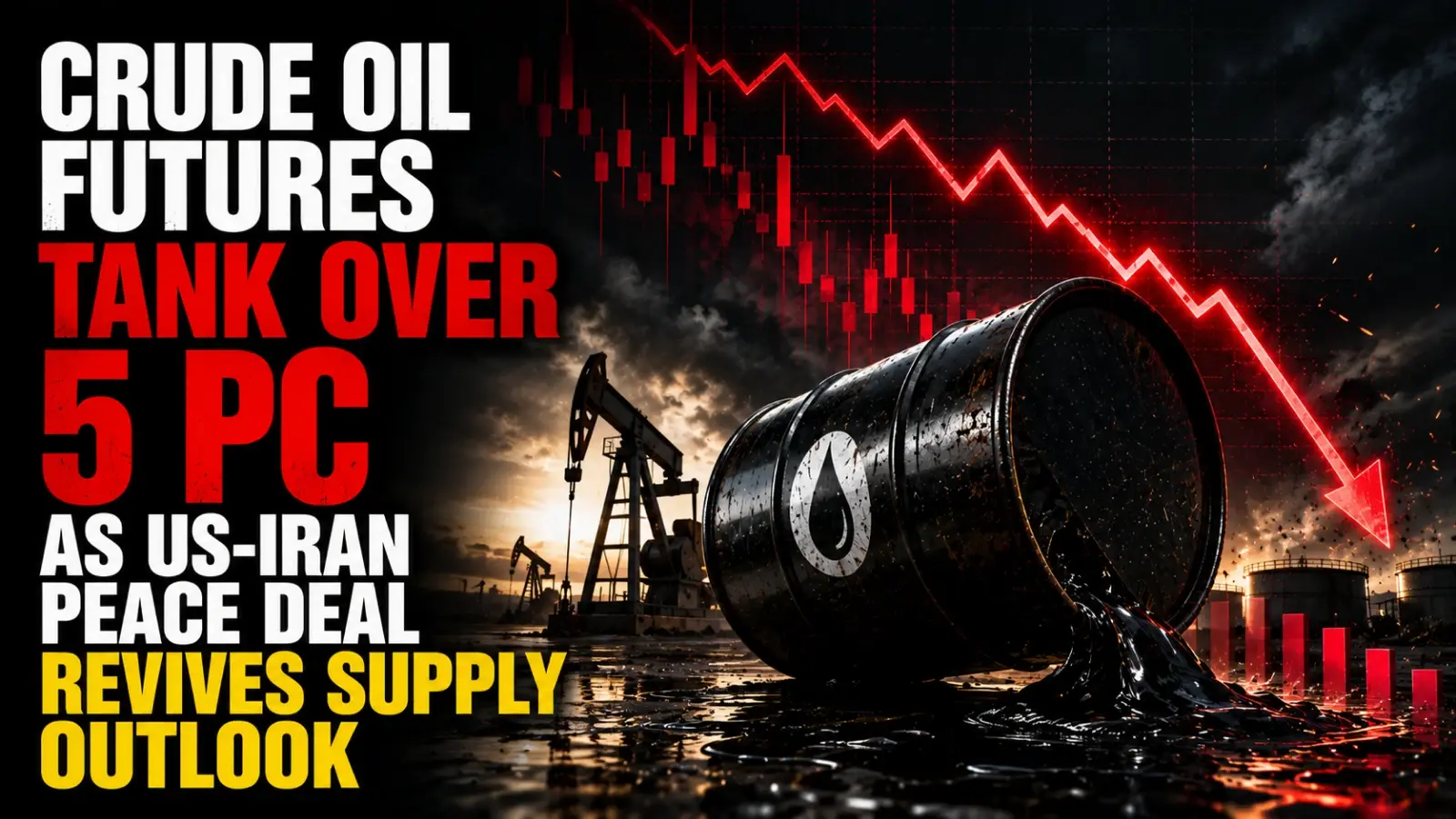 Crude Oil Futures Tank Over 5 PC as US-Iran Peace Deal Revives Supply Outlook