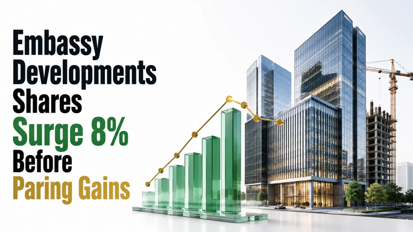 Embassy Developments Shares Surge 8% Before Paring Gains; MoU with UP Govt for Rs1,500-Crore Project Drives Buying