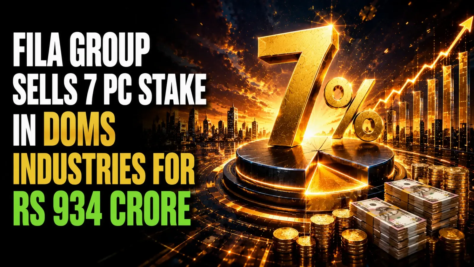 FILA Group Sells 7 PC Stake in DOMS Industries for Rs 934 Crore