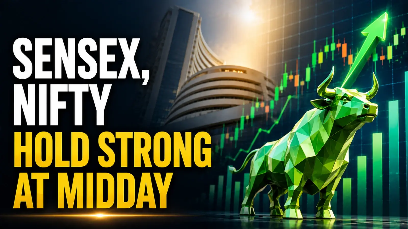 Sensex, Nifty Hold Strong at Midday; Falling Crude, Iran Peace Progress, Auto Rally Keep Bulls in Charge on Thursday