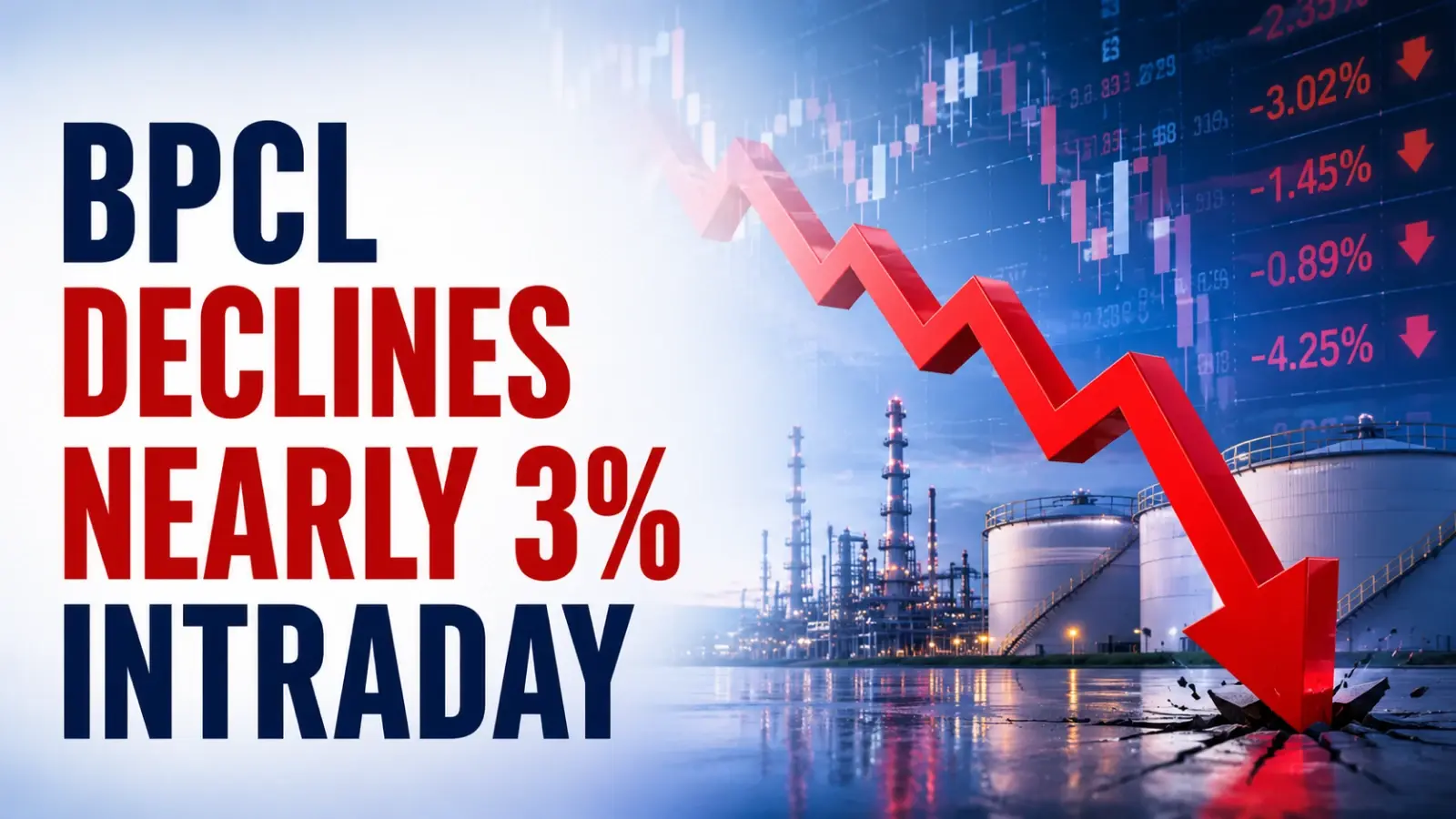 BPCL Share Declines Nearly 3% Intraday; State-Run Refiner to Acquire 40% Stake in Tiki Tar and Shell India for Rs 85 Crore