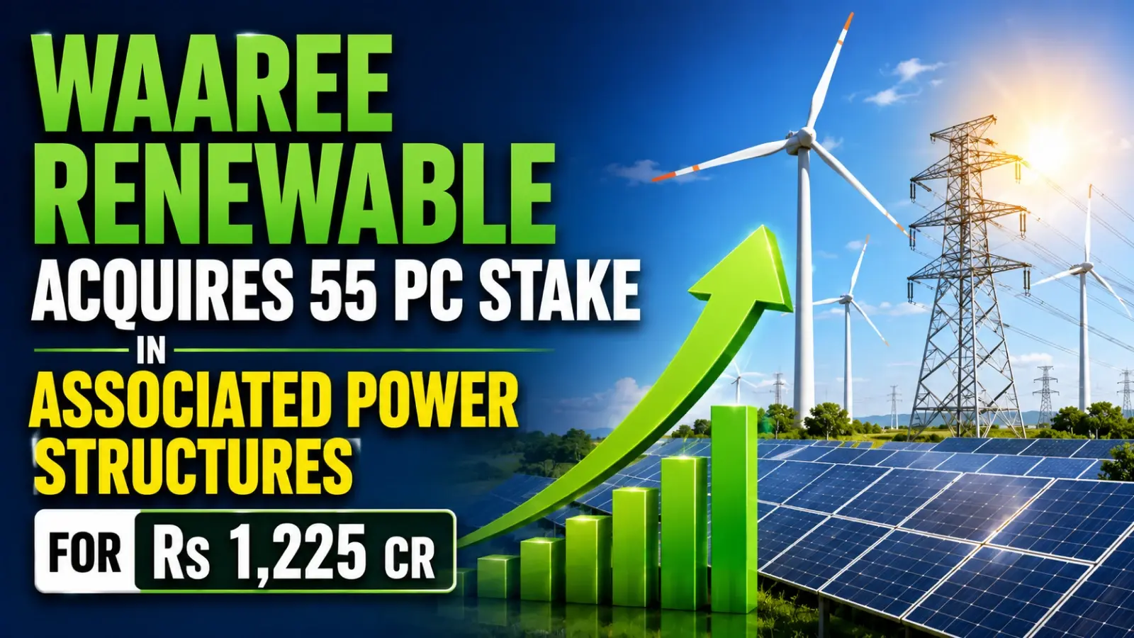 Waaree Renewable Acquires 55 PC Stake in Associated Power Structures for Rs 1,225 Cr