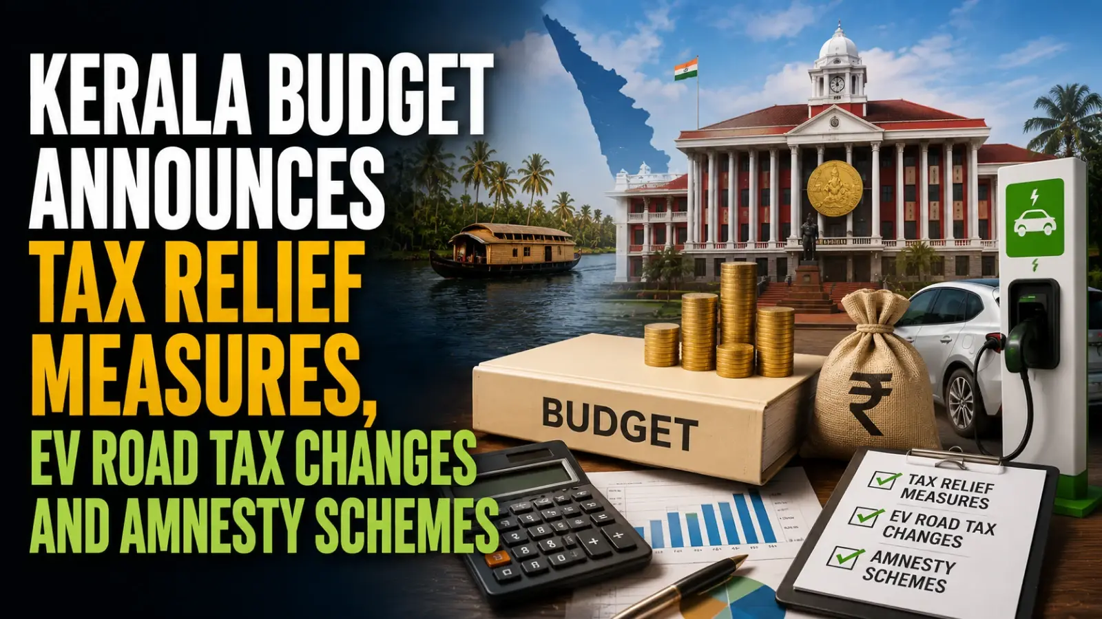 Kerala Budget Announces Tax Relief Measures, EV Road Tax Changes and Amnesty Schemes