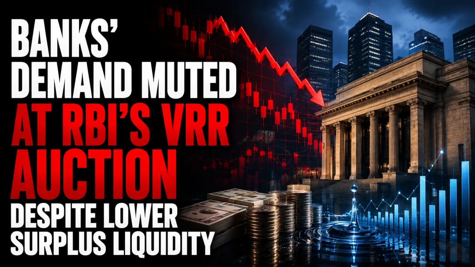 Banks’ Demand Muted at RBI’s VRR Auction Despite Lower Surplus Liquidity