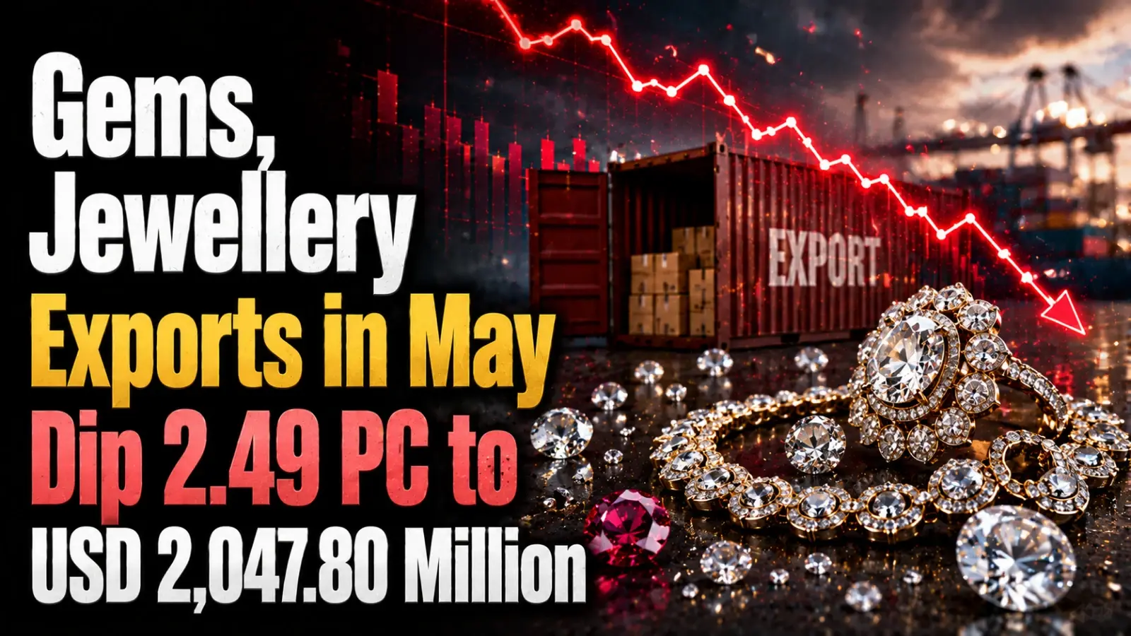 Gems, Jewellery Exports in May Dip 2.49 PC to USD 2,047.80 Million: GJEPC