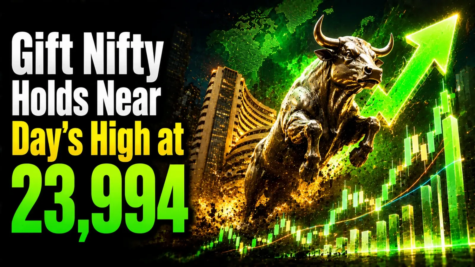 Gift Nifty Holds Near Day’s High at 23,994, Signals a Steady-to-Higher Open for Markets on Wednesday