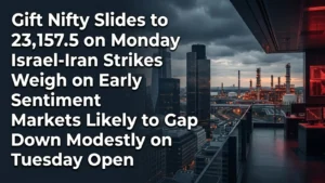 Gift Nifty Slides to 23,157.5 on Monday; Israel-Iran Strikes Weigh on Early Sentiment; Markets Likely to Gap Down Modestly on Tuesday Open