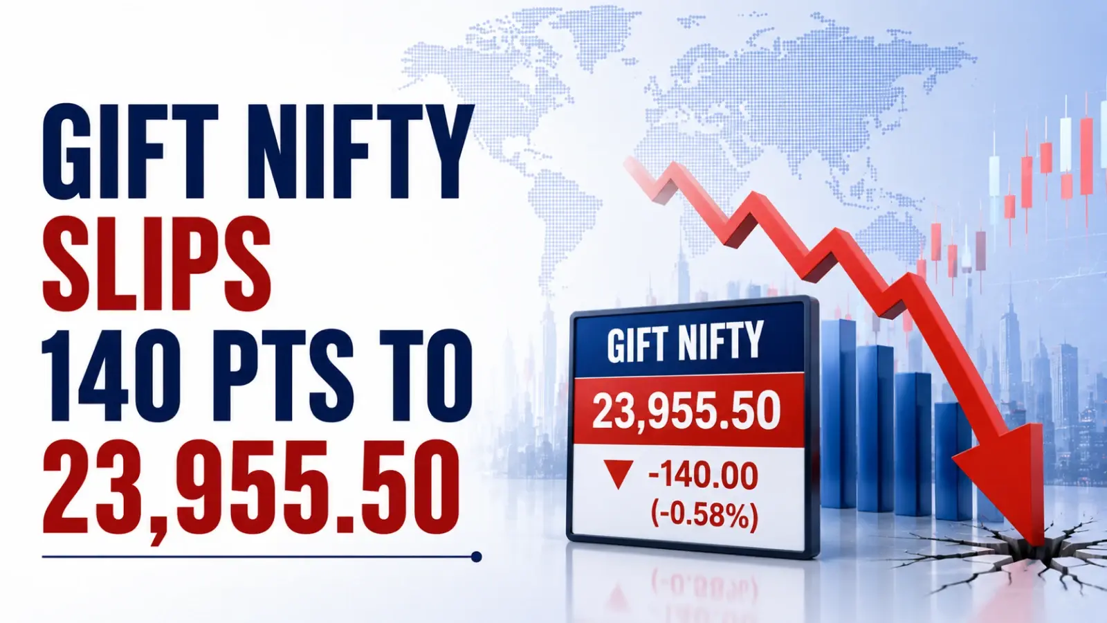 Gift Nifty Close, June 29, 2026: Index Slips 140 points to 23,955.50, Signals a Cautious-to-Negative Open for Markets on Tuesday
