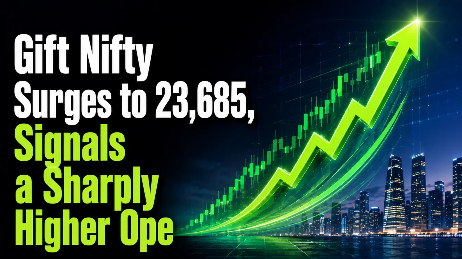 Gift Nifty Surges to 23,685, Signals a Sharply Higher Open for Indian Markets on Monday