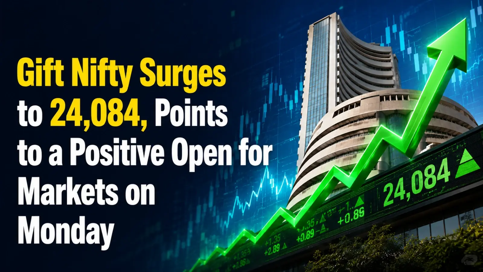 Gift Nifty Close, June 19, 2026: Index Surges to 24,084, Points to a Positive Open for Markets on Monday