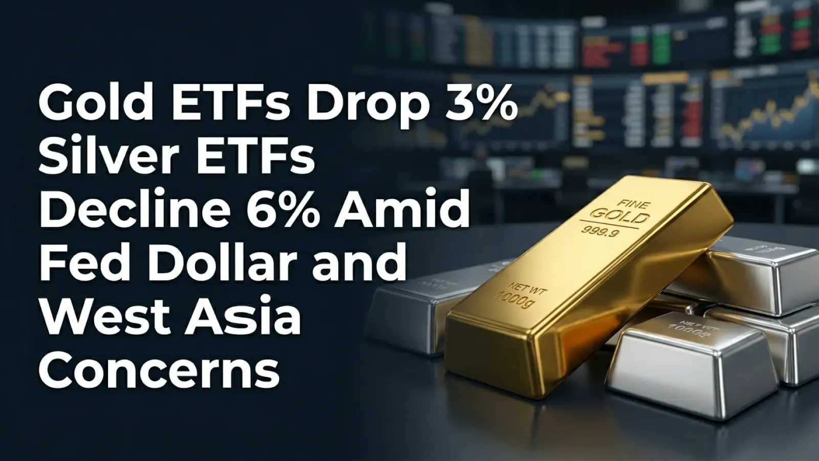 Gol‌‌d ETFs Dro‌‌p 3%, Silver ET‌Fs Decline 6% Am‌id Fed, Dollar and West Asia Con‌‌c‌ern‌s