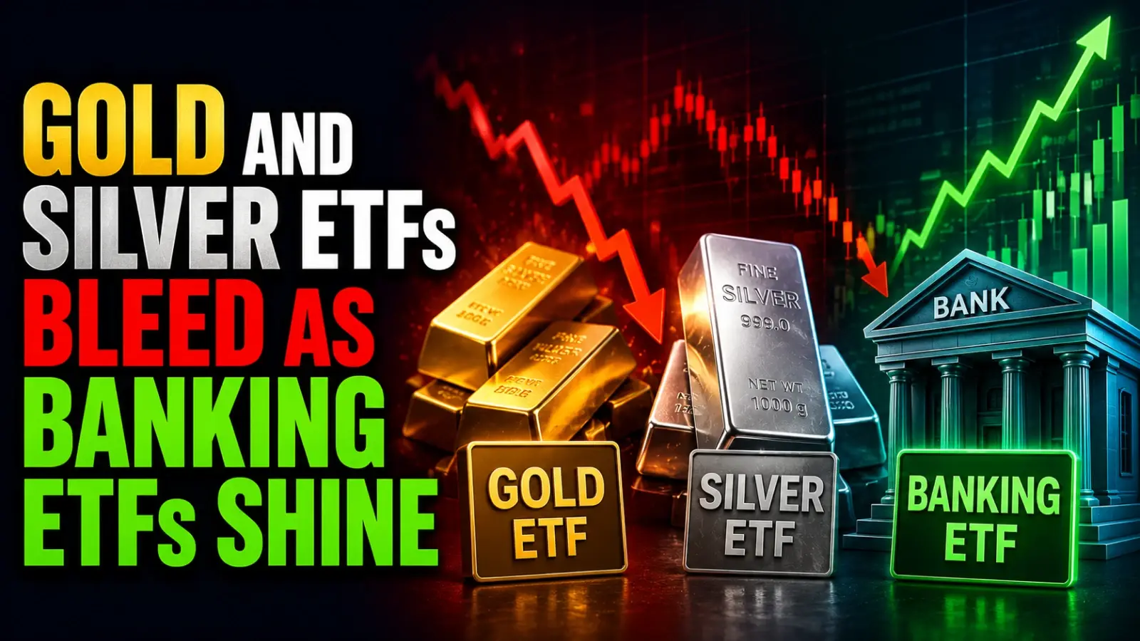 Gold and Silver ETFs Bleed as Banking ETFs Shine; Liquid Funds Hold Rock-Solid Through Wednesday’s Volatile Session