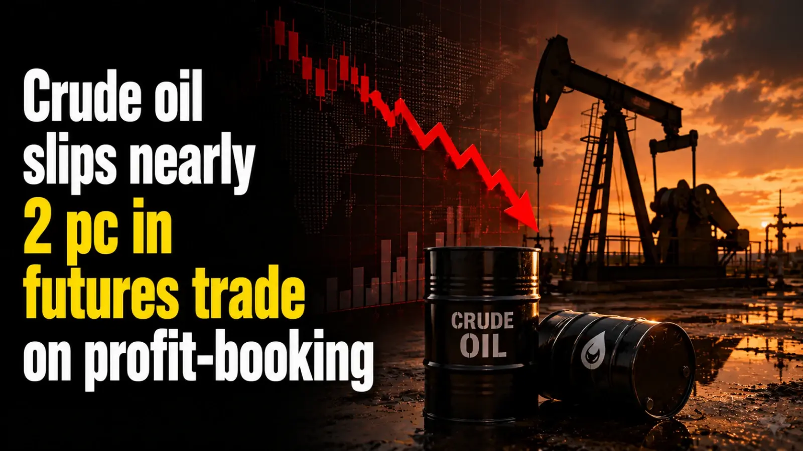 Crude Oil Falls Nearly 2% on MCX as Traders Book Profits After Recent Rally