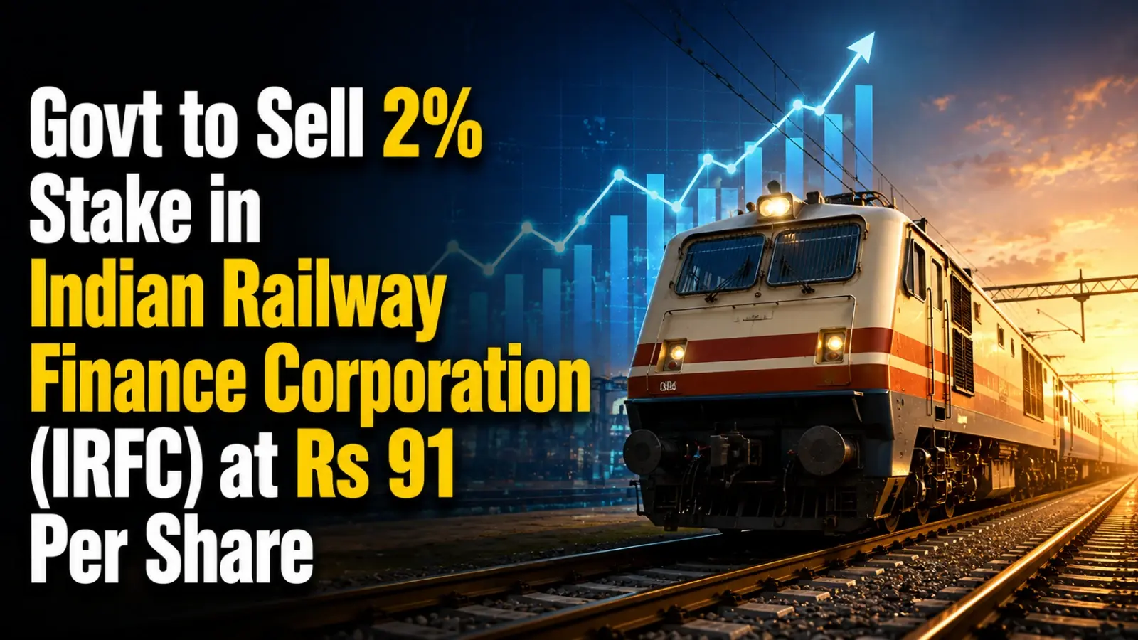Govt to Sell 2% Stake in Indian Railway Finance Corporation (IRFC) at Rs 91 Per Share